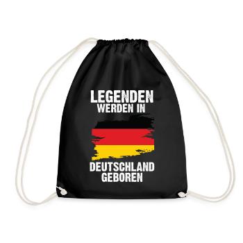 Deutschland Deutscher Deutsches - Turnbeutel - Schwarz - Vorne