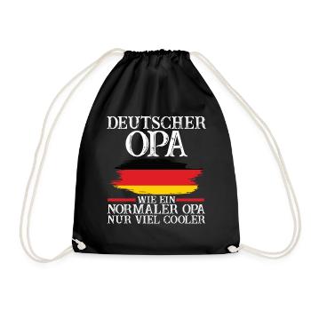 Deutscher Opa Deutscher Deutschland - Turnbeutel - Schwarz - Vorne