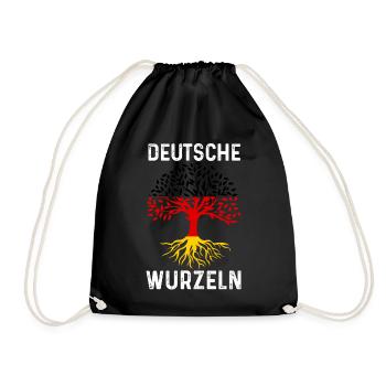 Deutschland Deutscher Deutsches Deutschland - Turnbeutel - Schwarz - Vorne