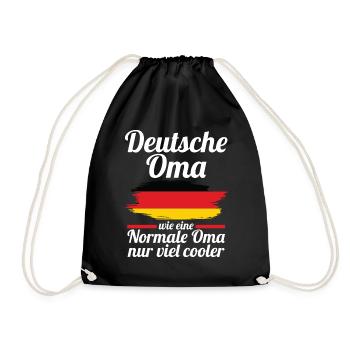 Deutsche Deutsche Oma Deutschland - Turnbeutel - Schwarz - Vorne