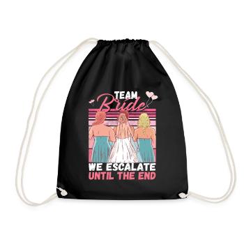 Team Bride JGA Enterrement de vie de garçon Polter Girls - Sac de sport léger - noir - Devant
