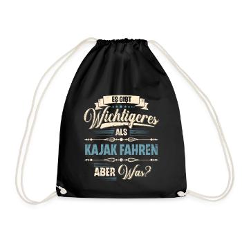 Kajak Kajakfahrer Kajaker Team - Turnbeutel - Schwarz - Vorne