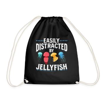 Méduses, que j’ai facilement distraites des méduses - Sac de sport léger - noir - Devant