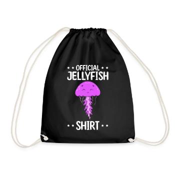 Official Jellyfish Lover Jellyfish Shirt Jellyfish - Drawstring Bag - black - Front