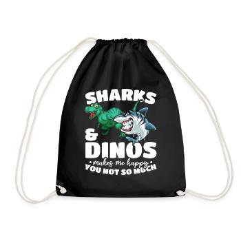 Sharks & Dinos me rend heureux que tu n’aimes pas ça - Sac de sport léger - noir - Devant
