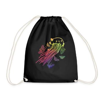Jellyfish Butterflies Jellyfish Lover Jellyfish - Drawstring Bag - black - Front