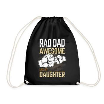 Rad Dad - Génial comme ma fille - Fist Bump - Sac de sport léger - noir - Devant