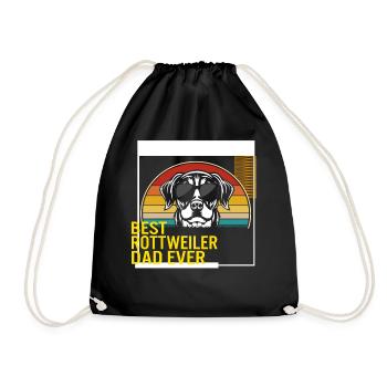 Bestes Rottweiler Dad Ever T-Shirt - Turnbeutel - Schwarz - Vorne