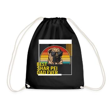 Meilleur shar pei papa jamais T Shirt - Sac de sport léger - noir - Devant