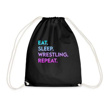 manger le sommeil lutte répéter - Sac de sport léger - noir - Devant
