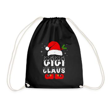 Gigi Claus Weihnachtsmann Elf Urlaub - Turnbeutel - Schwarz - Vorne