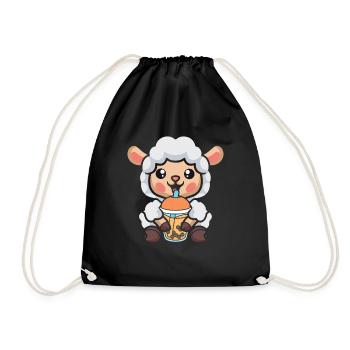 Bubble Milk Tea Mouton Buvant Boba Milk Tea - Sac de sport léger - noir - Devant