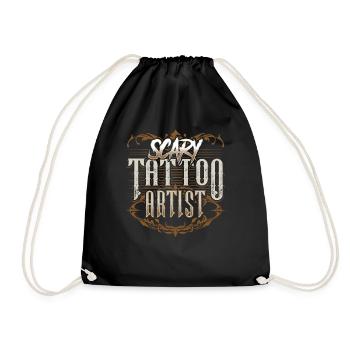 Effrayant Tatoueur Tatoueur Tatouage - Sac de sport léger - noir - Devant