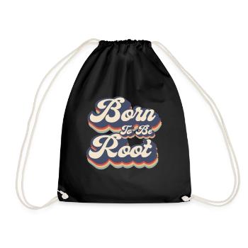 Linux Retro Born To Be Root pour les nerds - Sac de sport léger - noir - Devant