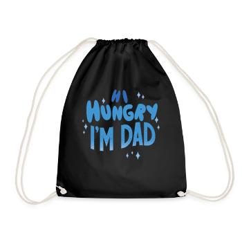 Hi Hungry I Am Papa Father Day Father Daddy - Drawstring Bag - black - Front