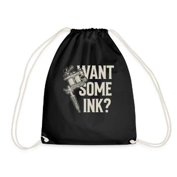 Want some ink? Tattoo Artist Tattoo - Drawstring Bag - black - Front