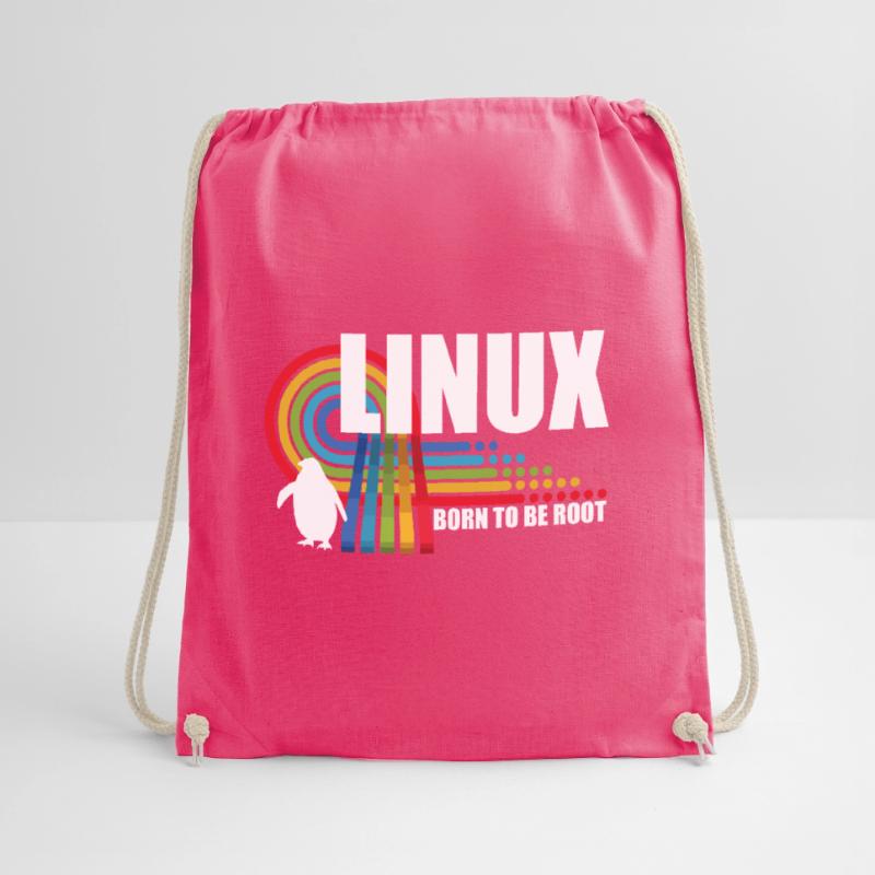 Born To Be Root Penguin Linux Nerd Coding Geek Drawstring Bag