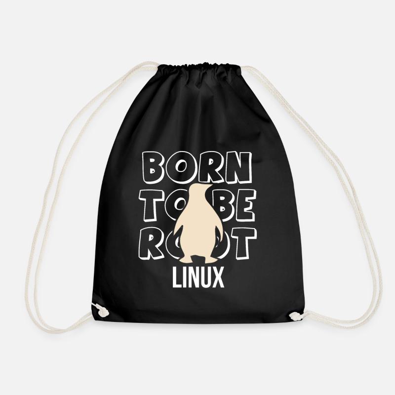 Born to be root Linux Admin für Nerd und Geeks - Turnbeutel - Schwarz