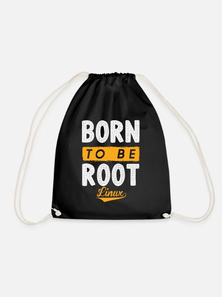 Linux Born To Be Root Pinguin Nerd Geek - Sportstaske - sort