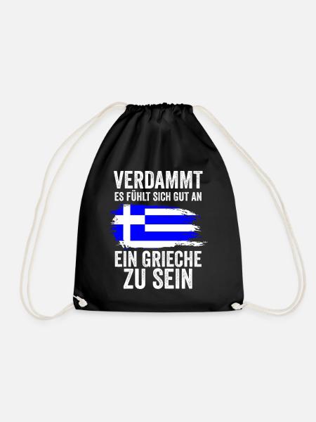 Griechenland Grieche Griechisches - Turnbeutel - Schwarz