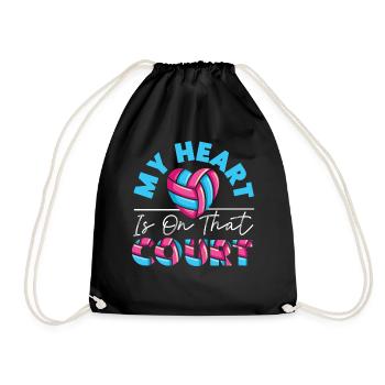 Volleyball Player Team Mom Mother - Drawstring Bag - black - Front
