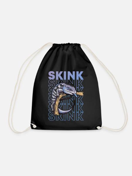 Blue Tongue Skink Besitzer Retro 80's Style - Turnbeutel - Schwarz
