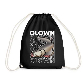 Clown Messer Fisch 80's Stil Monster Fisch Keeper - Turnbeutel - Schwarz - Vorne