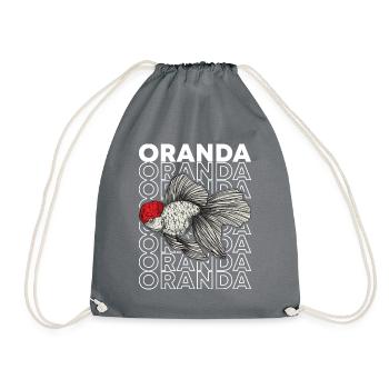 Oranda Goldfish 80's Style Fancy Goldfish Propriétaire - Sac de sport léger - gris - Devant