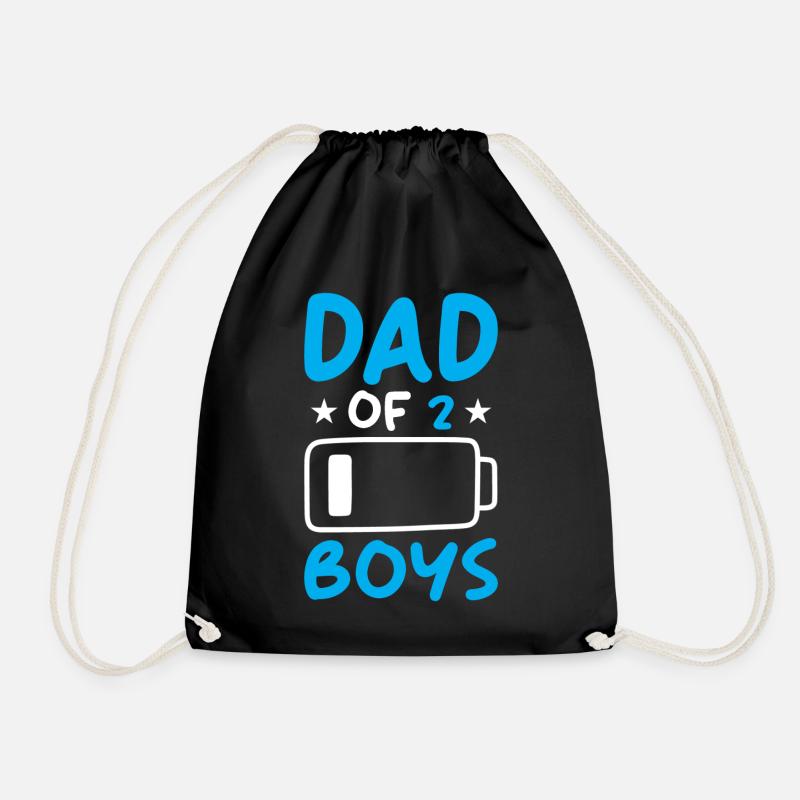 Dad of 2 Boys - Turnbeutel - Schwarz