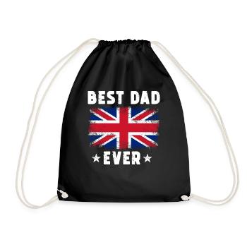 Père britannique Meilleur père de tous les temps Angleterre Papa - Sac de sport léger - noir - Devant