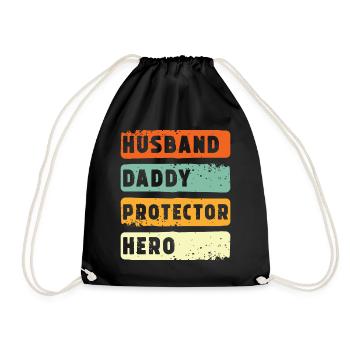 Mari Papa Protecteur Héros - Sac de sport léger - noir - Devant