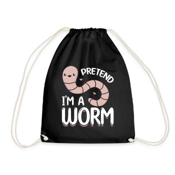 Worm Farm Nice worm composting worm lovers so - Drawstring Bag - black - Front