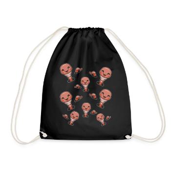 Compost Worms Nice Worm Funny Wur - Drawstring Bag - black - Front
