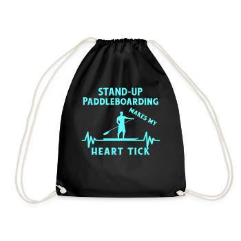 SUP paddleboarding Stand Up Paddle Surfing - Drawstring Bag - black - Front