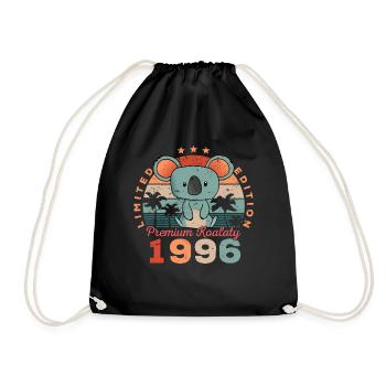 Year of birth 1996 Birthday Koala Koala Bear - Drawstring Bag - black - Front