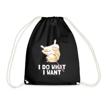 I Do What I Want Chien Quadrupède Wauwau Shiba Inu - Sac de sport léger - noir - Devant