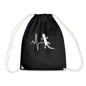 Battement de cœur de lézard - Sac de sport léger - noir - Devant