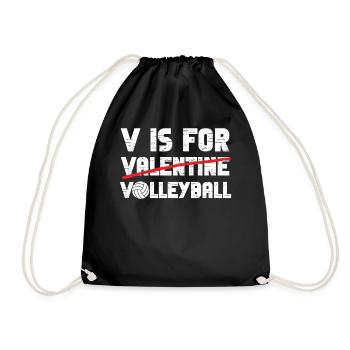 Volleyball Player Team Valentines - Turnbeutel - Schwarz - Vorne