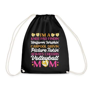 Volleyball Player Team Mom Mother - Turnbeutel - Schwarz - Vorne