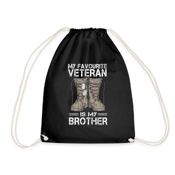 Mon vétéran préféré est mon frère militaire - Sac de sport léger - noir - Devant