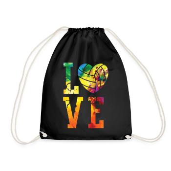 Aquarelle de l’équipe de volley-ball - Sac de sport léger - noir - Devant