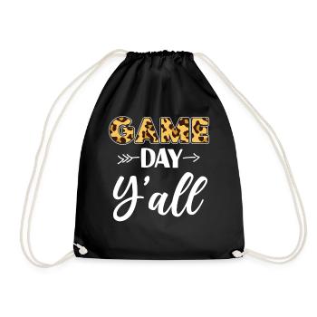 Volleyball Player Team Leopard - Drawstring Bag - black - Front