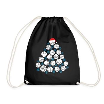 Volleyball Player Team Christmas - Drawstring Bag - black - Front