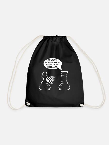 Schach Schachfiguren hess Meme - Turnbeutel - Schwarz