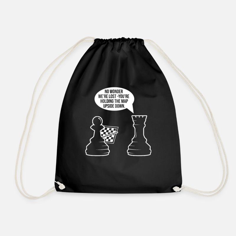 Schach Schachfiguren hess Meme - Turnbeutel - Schwarz