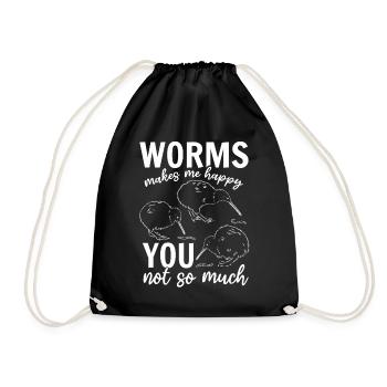 Les vers me rendent heureux tu ne me rends pas si drôle - Sac de sport léger - noir - Devant