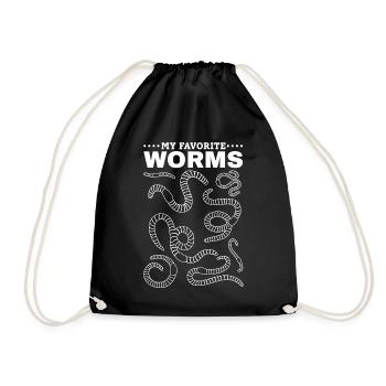 Vers de compost Bel amoureux des vers Mon - Sac de sport léger - noir - Devant