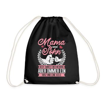 Vintage Mama und Sohn Geschenk Mutter - Turnbeutel - Schwarz - Vorne