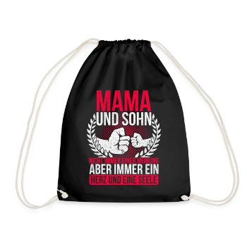 Vintage Mama und Sohn Geschenk Mutter - Turnbeutel - Schwarz - Vorne