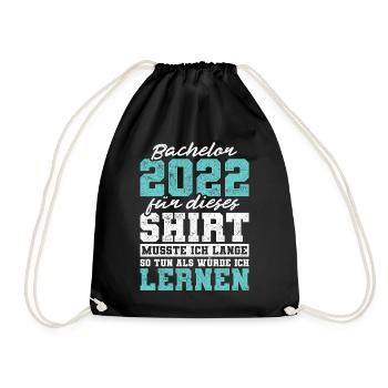 Vintage Studium Bachelorabschluss Bachelor 2022 - Turnbeutel - Schwarz - Vorne